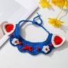 Collar para Mascota Lana Hecho a Mano Perro Tejido Cinturón Decorativo Gato Mascota Decoración Collar de Gato Tejido de Lana