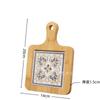 En stock Portavasos de Azulejo de Madera Maciza con Asa Aislamiento Térmico Salvamanteles Simple para Hogar de Madera Maciza para Mesa de Comedor Salvamanteles para Sopa y Arena