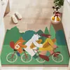 Tapete de Entrada Desenho Animado Hobby Tapete de Entrada Antiderrapante Tapete para Corredor Remoção de Poeira Tapete de Piso de PVC com Fio de Laço