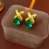 Pendientes Vintage en Forma de Cruz, Lujo Ligero, Sensación de Alta Gama, Pendientes de Botón Versátiles, Pendientes Retro de Nicho de Diseñador