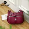 Bolsa de Mamá Bolsa de Tela de Nailon Ligera Bolso de Hombro Casual a la Moda Simple Multicapa Versátil Bandolera