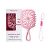 Peine de Pelo Esponjoso Estilo Transfronterizo, Peine Peinador Pequeño Portátil, Peine Multifuncional Hueco para Rizos y Ondas