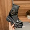Sandalias de Malla con Plataforma Impermeable y Tacón Ultra Alto de 12 cm para Mujer, Estilo Nuevo Primavera 2026, Punta Redonda, Suela Gruesa, Tacón Grueso, que Aumentan la Altura, Botines