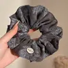 Scrunchie com vibe feminina, elástico de cabelo coreano fofo, acessório de cabelo estilo preguiçoso oversized, faixa de cabelo para coque