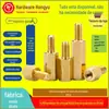 Coluna de cobre hexagonal de cabeçote único de latão M3 Coluna de isolamento da placa-mãe PCB Espaçador de parafuso de pino Yin e Yang coluna de suporte de passagem única