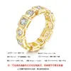 Anillo de Plata de Ley S925 de 3.5 mm con Moissanita, Modelo Nuevo de Venta Caliente Transfronterizo Europeo y Americano, con Diseño de Nicho, a la Moda, Lujo Ligero y Versátil