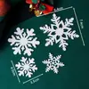 Copos de Nieve Grandes y Pequeños Set de 4 Piezas Decoración para Fiesta de Navidad Inserts para Fiesta de Celebración Banderines para Pastel de Repostería