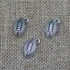 Liga Q08 rugby joias de liga de prata antiga acessórios pingente DIY vintage 18mmx10mm 1.1g