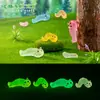 Terrario de musgo, oruga artificial brillante creativa, accesorios de decoración DIY de suculentas para jardinería, pequeños adornos