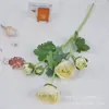 Trasplante de Cabello Artificial para Boda Flor Artificial de Loto de 5 Cabezas Decoración de Mesa para Sala de Estar Flor Falsa de Seda Flor Artificial de Camelia Flockada