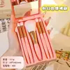 Set de brochas de maquillaje de viaje portátil nuevo listo para usar del fabricante con espejo, brocha para polvos de cerdas suaves, brocha para sombras de ojos, herramienta de belleza