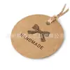 Etiqueta de papel kraft hecha a mano vintage mensaje decoración de empaque de regalo para hornear