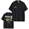 Camiseta Gráfica de Álbum do Rapper Eladio Carrion para Homens e Mulheres Moda Hip-Hop Tendência Música
