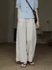 Calça Afinando com Cordão Estilo Japonês Secagem Rápida Perna Larga para Mulheres Primavera e Verão Fina Solta Casual Versátil Simples Reta Longa