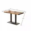 Mobiliario de Catering Mesa y Silla de Comedor Estilo Retro Barra Limpieza de Barra Combinación de Mesa y Silla de Madera Maciza Cafetería Restaurante Occidental Asiento de Cabina de Madera Maciza