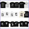Erd Melancólico Rico Segunda Generación Estampado de Letras Viejo Holgado Retro Vintage Camiseta de Manga Corta para Hombre y Mujer Tendencia Verano