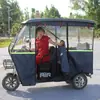 Toldo para Triciclo Eléctrico, Toldo para Minibús de Ocio, Cortina de Lluvia Totalmente Transparente, Toldo Totalmente Cerrado a Prueba de Viento de Doble Techo de Invierno