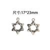 Acessórios para Joias Artesanais DIY Retro Liga Estrela Pentagrama Vazado Estrela Cadente Colar Brincos Pingente Charme