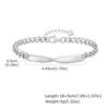 Pulsera Cruzada Simple de Acero Inoxidable Cinta de Möbius Pulsera de Pareja Grabado DIY Lujo Ligero Regalo Conmemorativo de Gama Alta