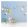 Papel pintado azul mediterráneo para habitación infantil niños y niñas dormitorio papel pintado no tejido dibujos animados fondo lindo pared niños