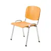 Silla de Mesa de Escritura para Entrenamiento Yu Qiang Sala de Reuniones Personal Noticias Silla Simple Acero Cuatro Patas Tablero de Madera Pulverización Taburete Eléctrico