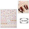 Zhengxiang 2024 nuevas pegatinas de uñas en relieve 5D pegatinas de uñas de dibujos animados de Halloween Navidad personalización de comercio exterior venta al por mayor