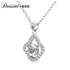 Colgante de Moissanita Nuevo de la Marca Daisi Ni Colgante Geométrico de Flor de Ciruelo Color D 50 Puntos Collar de Diamante para Mujer