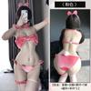 Lingerie sexy puro desejo uniforme tentação laço de veludo dourado sem alças sexy engenhoso traje de coelho feminino 2431