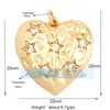M18 L26 K07 Accesorios para joyería DIY colgante de cobre puro colgante pequeño luna triángulo corazón de melocotón redondo marca