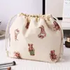 Nova Necessaire da Amazon, Grande Capacidade, Bolso Fofo de Punho, Bolsa Simples com Cordão, Bolsa Portátil para Armazenamento de Viagem