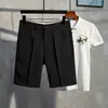 Calças Sociais Masculinas de Cinco Pontos para o Verão, Calças Casuais Modernas com Estilo Sofisticado, Shorts de Terno de Corte Reto Solto de Alta Qualidade
