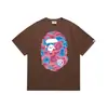 Camiseta estilosa japonesa da marca Ape Kikai Maneki Neko de manga curta para homens e mulheres, adolescentes, moda de rua e campus, camiseta juvenil de manga curta