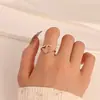 Anillo Abierto de Mariposa Dinámico de Gama Alta Versátil de Lujo de Nicho para Mujer, Anillo de Dedo Índice de Mariposa de Diseño de Moda Personalizado al por Mayor