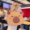 Nueva Serie Capibala Muñeca Llavero Creativo Silicona Capibara Llavero Colgante para Bolso de Pareja Mayoreo