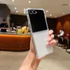 Adequado para Capa de Celular Samsung Zflip8, Capa de Celular Galaxy Z Flip7 de TPU com Quatro Cantos Anti-Queda, com Cordão