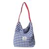 Bolsa Tote Grande de Verão da Moda Fresca para Mulheres 2024 Bolsa Xadrez Nova Bolsa de Ombro de Axila Xadrez