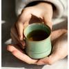 Criativo Cerâmica Bambu Chá Xícara Imitação Bambu Verde Kung Fu Chá Conjunto Chá Degustação Copo Master Cup Casa Paisagem Verde Bambu Copo