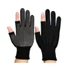 Guantes de Nylon Dotted de Dos Dedos Libres de Calibre 13, Protección Laboral, Resistentes al Desgaste, para Jardinería, Pesca, Protección Solar y Pesca en el Mar, Guantes de Protección Laboral Hechos en Fábrica