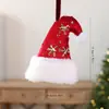 Nuevos calcetines navideños rojos y blancos transfronterizos, gorros navideños, calcetines, adornos para árbol de Navidad, decoraciones navideñas de terciopelo, regalos