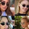 Gafas de Sol Ovaladas con Montura Metálica Pequeña Para Mujer Moda Lujo Lentes Protección UV400 Gafas de Sol Vintage