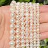 Bienes genuinos garantizan perlas de agua dulce naturales sueltas cerca de Redonda hilo perla accesorios perforado perla pulsera al por mayor