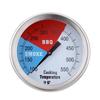 Termômetro industrial axial bimetálico tipo ponteiro de aço inoxidável para forno de churrasco, forno, disco de caldeira