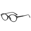 Óculos Nerd Redondos com Armação Tartaruga Angel Empress Saturn Preto para Mulheres, Disponível com Lentes de Grau, Aparência Natural