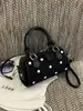 Bolso de concha de lunares de estilo coreano de moda, nicho de lujo ligero, nuevo modelo 2026, bolso de hombro con colores contrastantes y elegante diseño cruzado