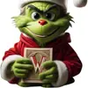 Decorações de Natal Transfronteiriças Novas de 26 Letras Monstro Verde Decorações de Árvore de Natal Grinch Enfeites de Presente de Feriado