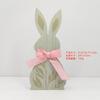 Adornos de Conejo de Madera con Cinta de Pascua Decoraciones de Escritorio Pintadas de Pascua Piezas de Madera Creativas para el Hogar de los Niños