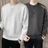 Sudadera Pesada de 300 g para Hombre con Cuello Redondo, Nuevo Producto de Otoño, Corte Holgado, Engrosada, Jersey de Manga Larga, Capa Base Versátil Casual