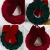 Guirlanda de Natal de Veludo Transfronteiriça Enfeite para Porta da Frente Laço Trançado DIY Decoração de Natal Ornamento Pendurado