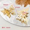 Doble capa que retiene el color con taladro, aire de hada revoloteando, hueco, mariposa exquisita, hierba de la suerte, colgante, accesorios de cuentas hechos a mano DIY