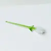 Mini Buquê de Tulipas de Vidro Artesanal com Flores Artificiais Frescas e Perenes para Decoração em um Vaso